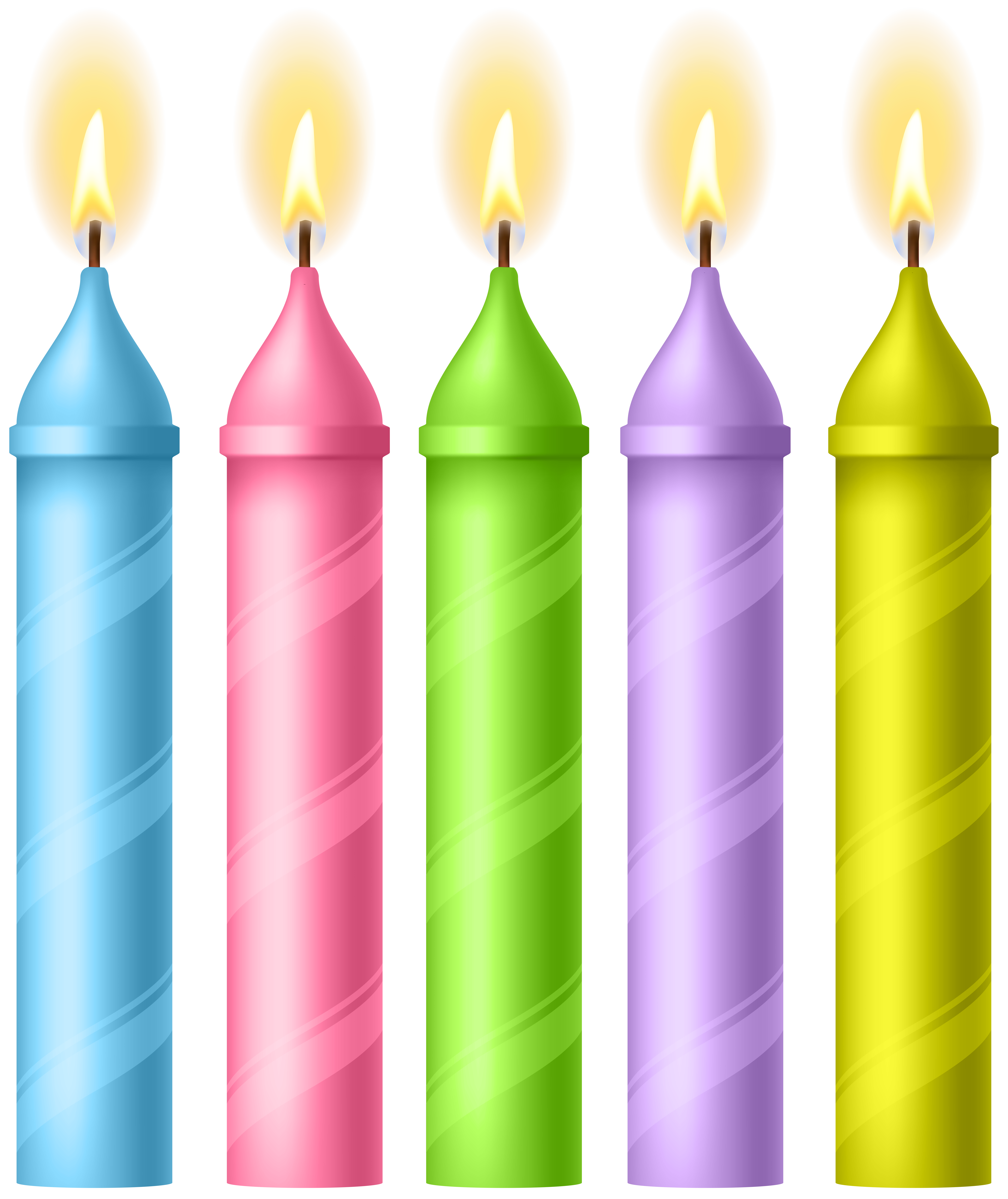 Birthday Candles PNG Transparent Clipart​